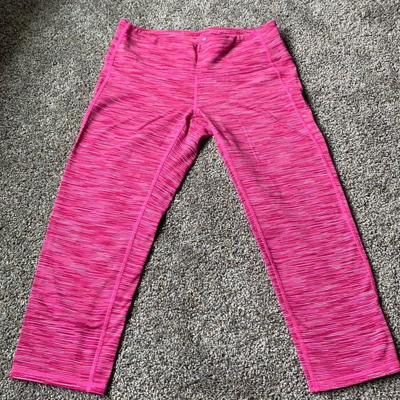 Pink athleta cropped leggings - Picture 1 of 2